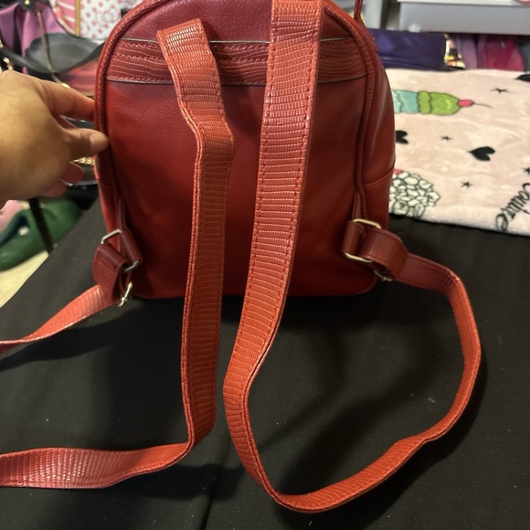 Red Leather Backpack - Picture 3 of 5